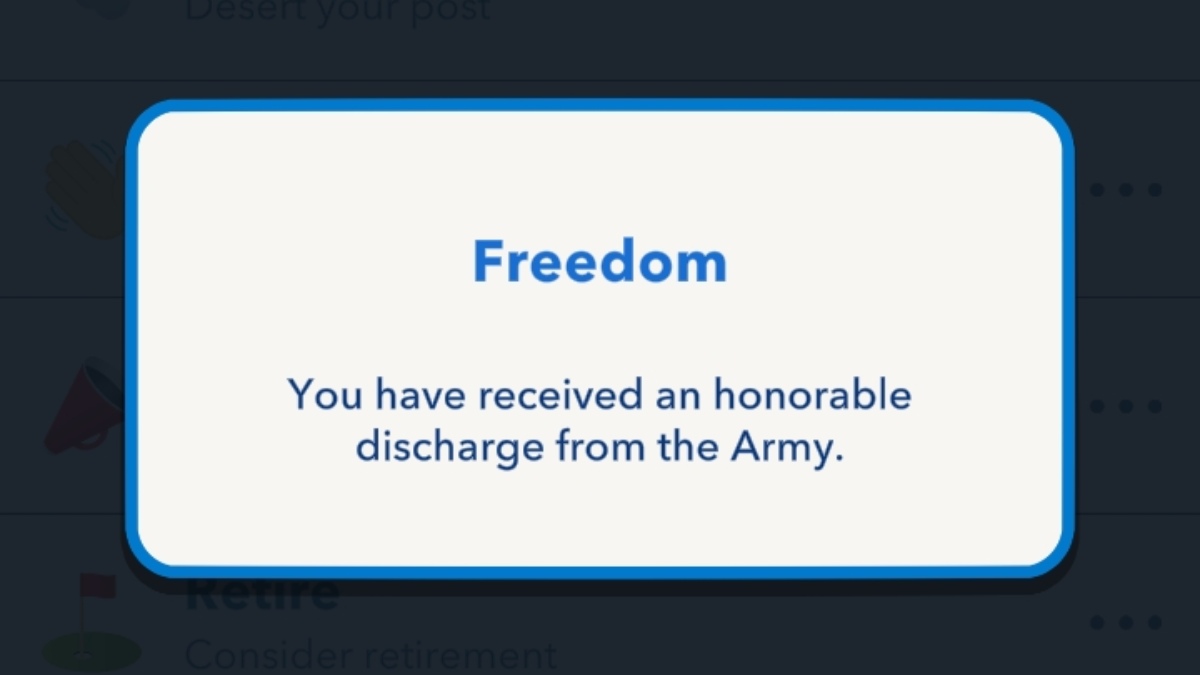 How to Receive an Honorable Discharge in BitLife