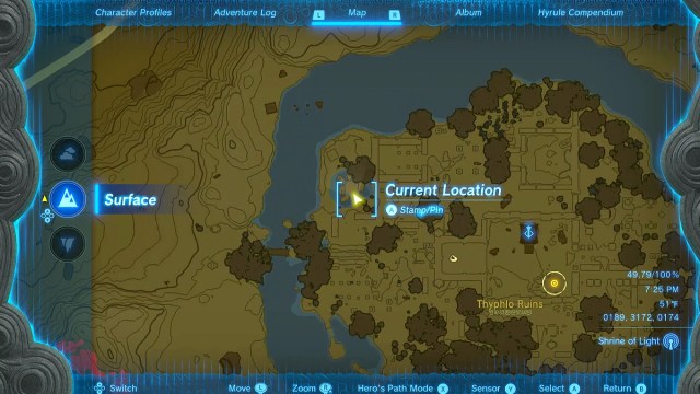The six dragons location in Zelda TOTK.